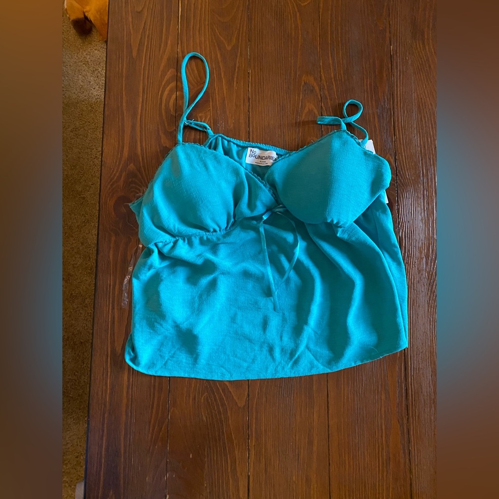 No Boundaries Teal Camisole Top